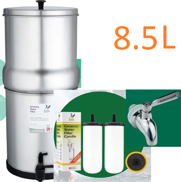 8.5 Litre(2.25 Gallon) British Berkefeld® Doulton Water Filter System - Options Available