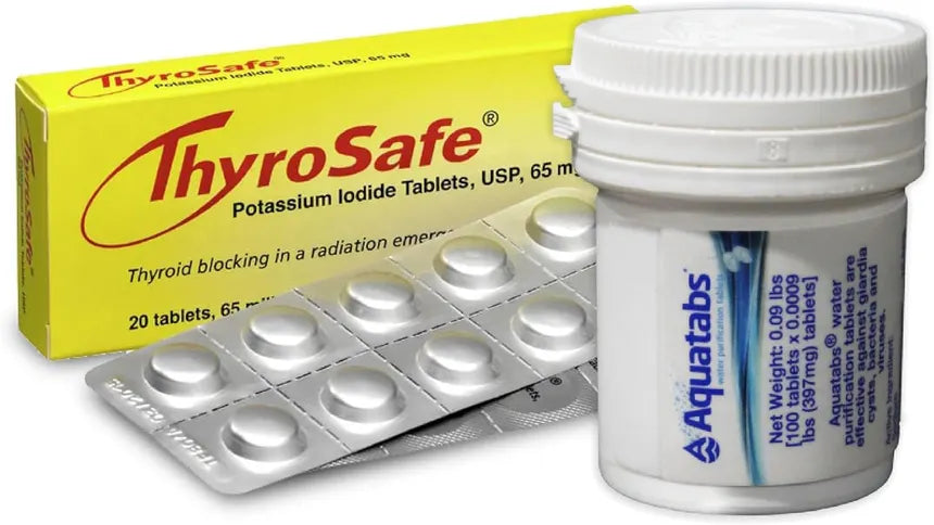 65mg Potassium Iodide Tablets (20 Pack) - Protects Your Thyroid from Nuclear Radiation Exposure
