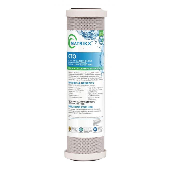 Matrikx CTO Carbon Block Replacement Filter 2.5" x 10"