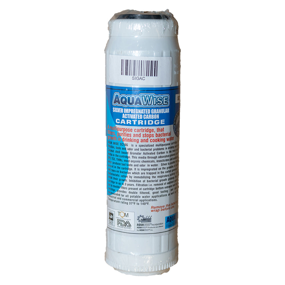 AquaWise Silver Impregnated Granual Activated Carbon Cartridge