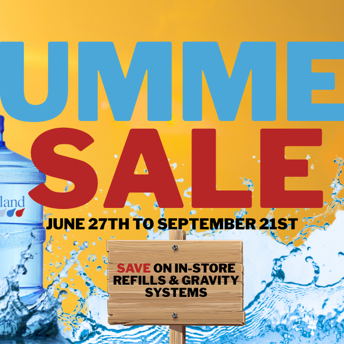 ☀️ Stay Cool & Hydrated with Water Land’s Summer-Long Promotion on Refills & Gravity Filtration ☀️