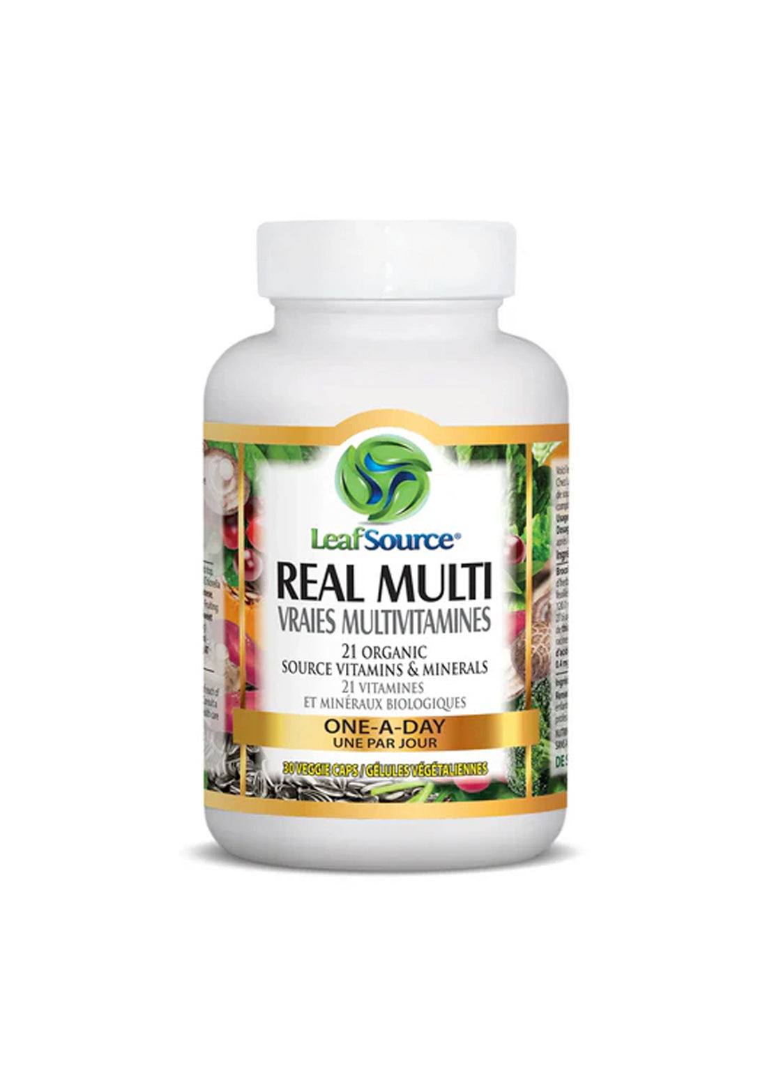 Leaf Source Real Multi 60 cap - 21 Organic Source Vitamins and Minerals