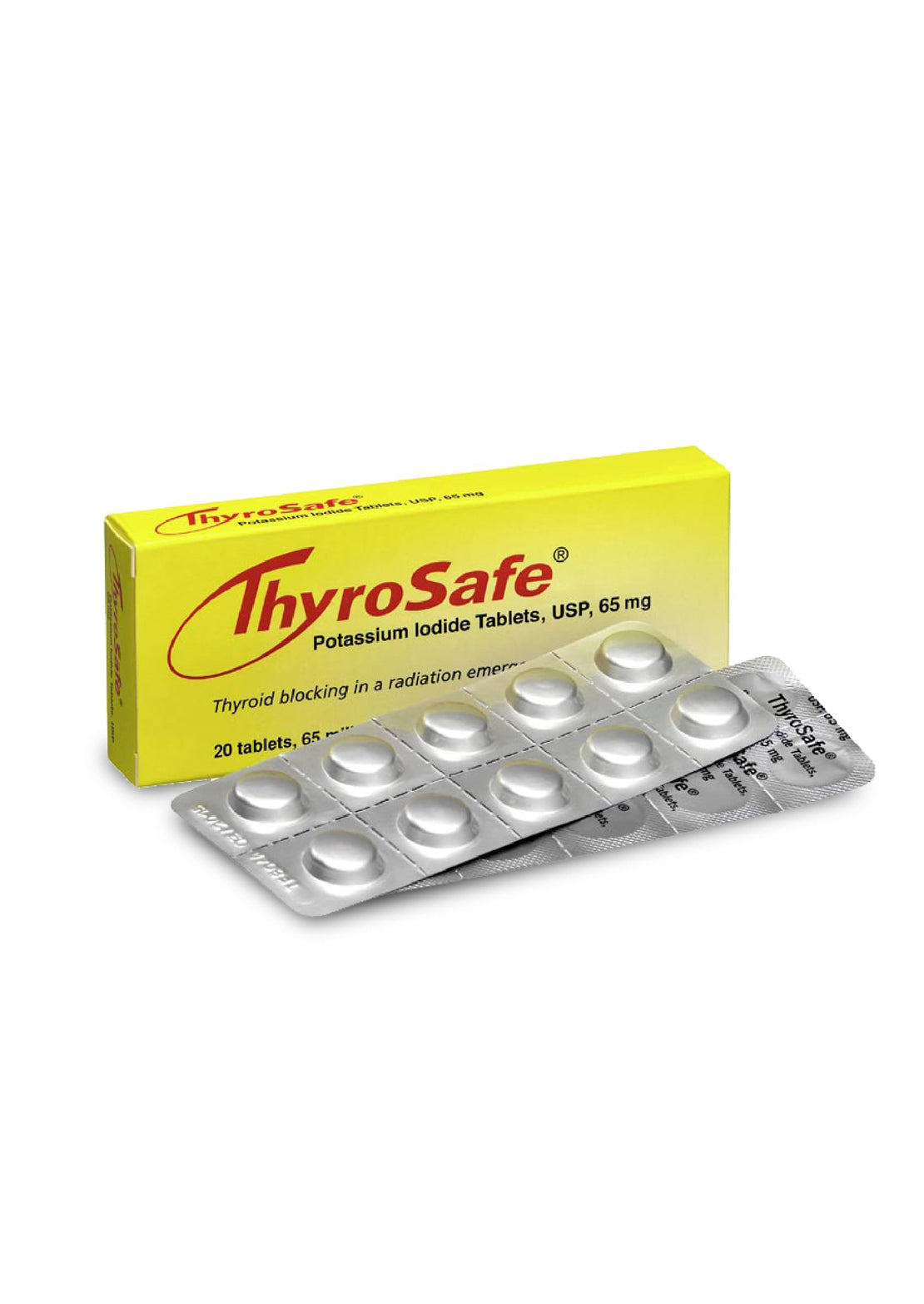 130mg Potassium Iodide Tablets (20 Pack) - Protects Your Thyroid from Nuclear Radiation Exposure