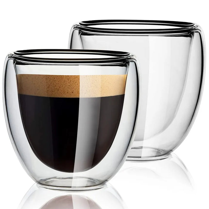 Bellucci Double Wall Glass 80ML Espresso Cups - pack of 4