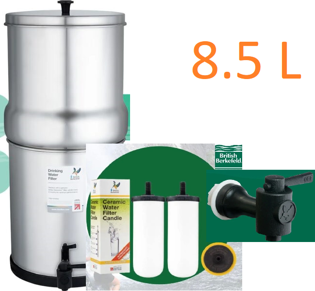 8.5 Litre(2.25 Gallon) British Berkefeld® Doulton Water Filter System - Options Available