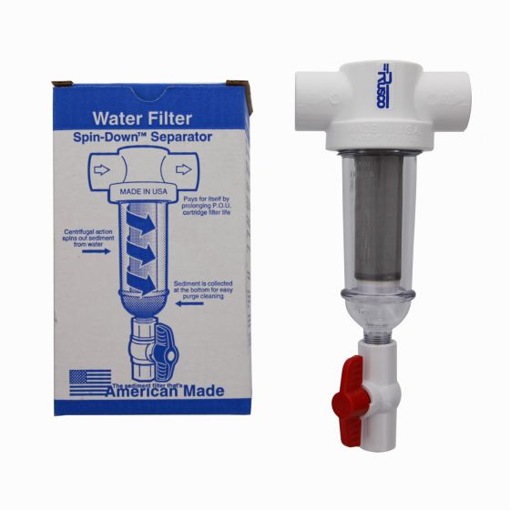 Filter Screen Mesh Spin-Down Separator with Valve, 1 inch