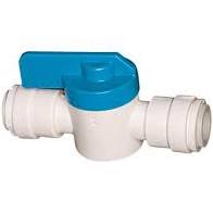 RO Straight Hose Quick Connection Control Ball Valve - 1/4" OD